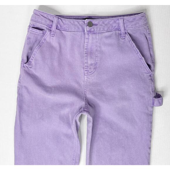 AFRM Fez Carpenter Jeans Purple Lavender Baggy Wide‎ Leg - Picture 6 of 10